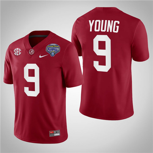Alabama Crimson Tide 9 Bryce Young College Football Playoff 2021 Cotton Bowl Jersey Crimson