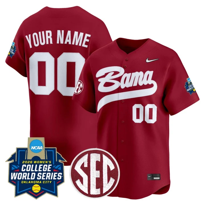 Alabama Softball 2026 World Series (WCWS) Vapor Premier Limited Custom Jersey