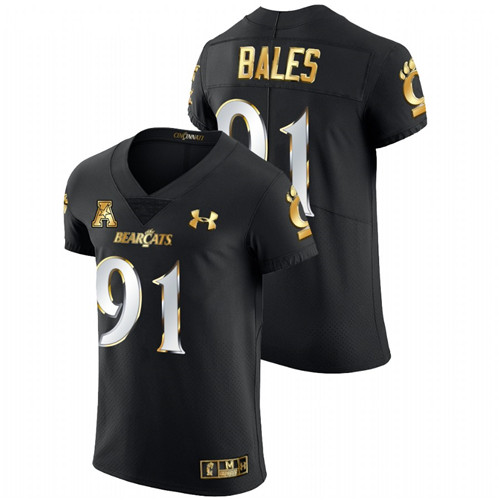 Alex Bales Cincinnati Bearcats Black 2021-22 Golden Edition Elite Football Jersey