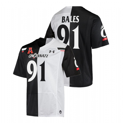 Alex Bales Cincinnati Bearcats Black White 2021-22 Split Edition College Football Jersey