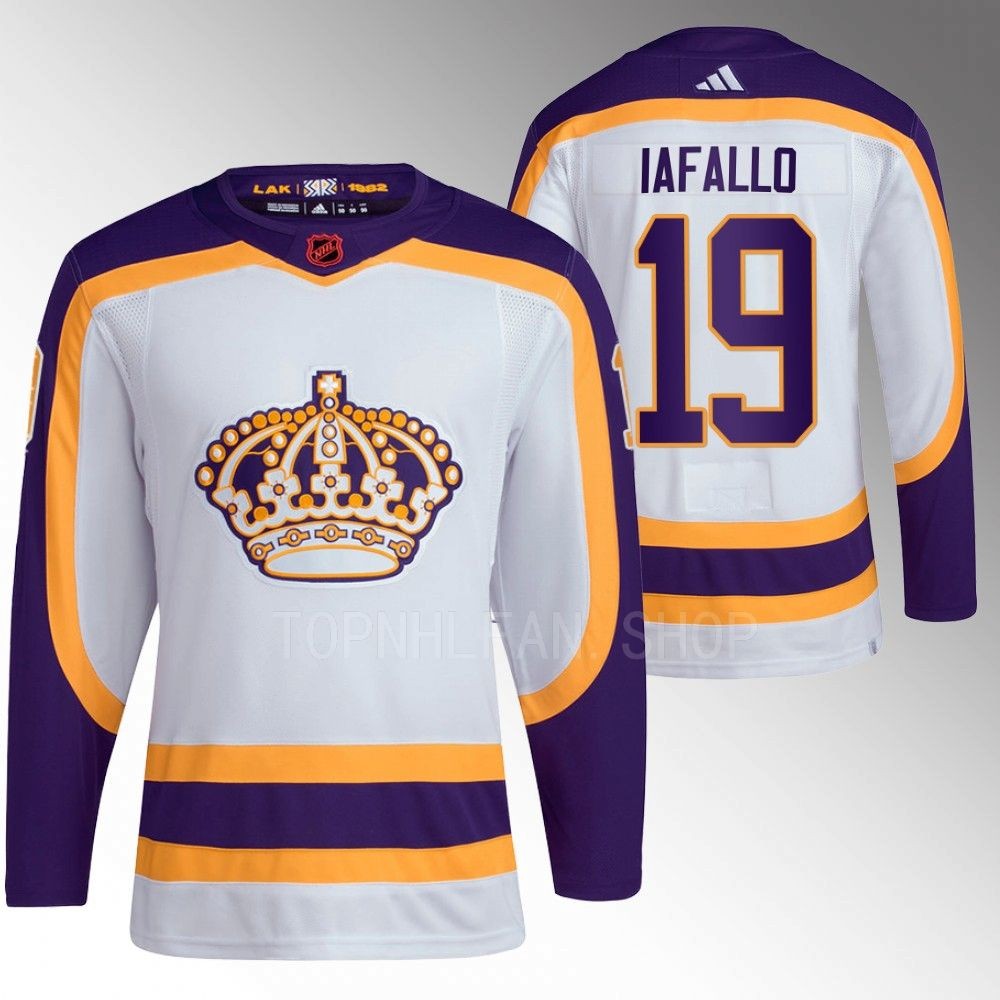 Alex Iafallo 2022 Los Angeles Kings White Reverse Retro 2.0 Authentic Primegreen Jersey