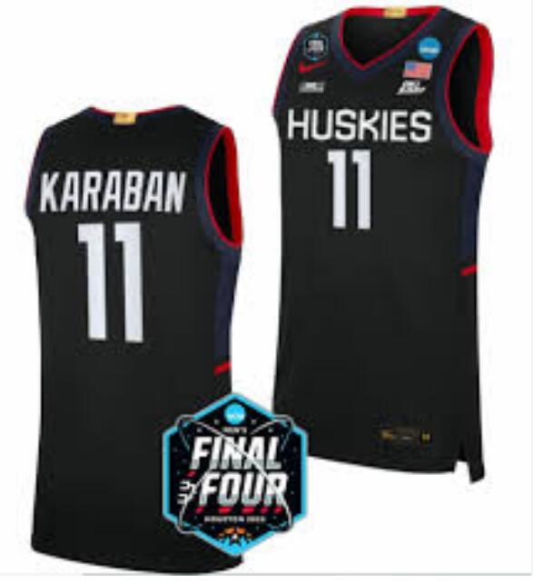 Alex Karaban Jersey UConn Huskies Black