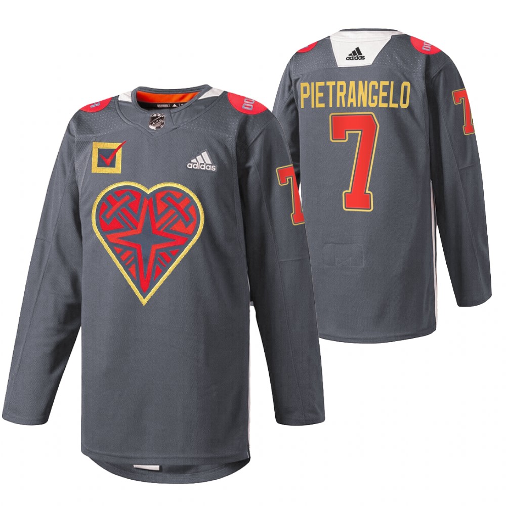 Alex Pietrangelo Vegas Golden Knights Black DonorAwareness 2022 Jersey Warm-Up