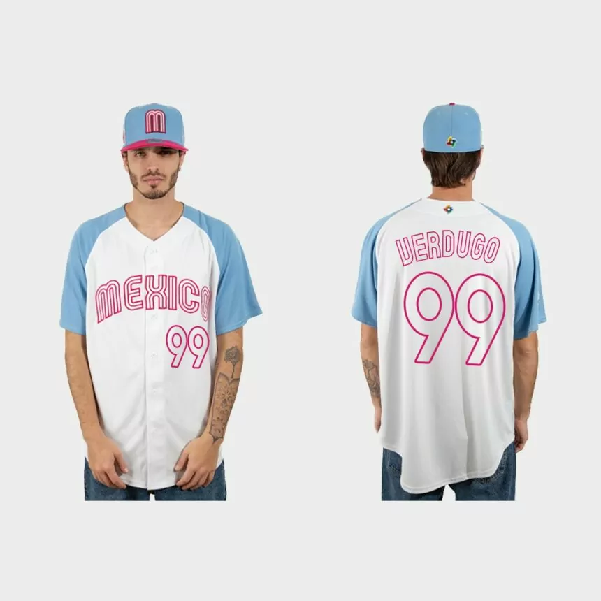 Alex Verdugo Mexico Baseball 2023 World Baseball Classic Jersey – White Blue