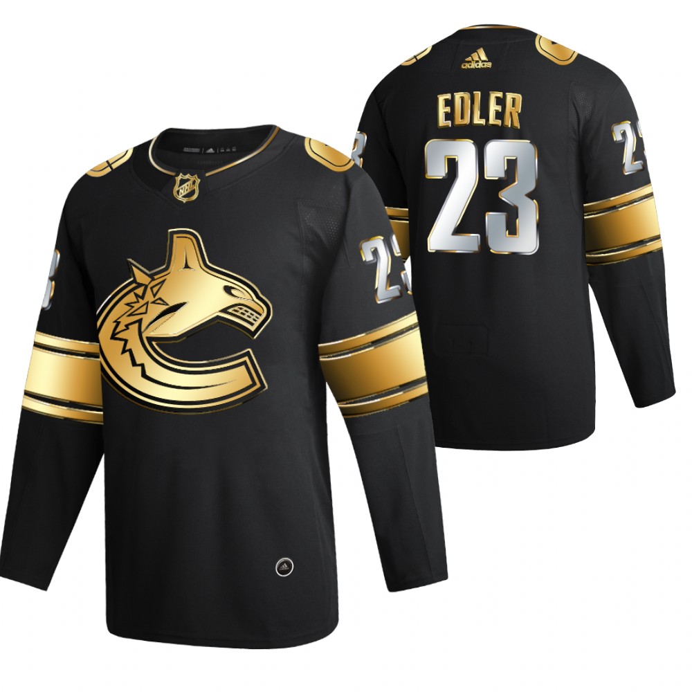 Alexander Edler Vancouver Canucks Black 2021 Golden Edition Jersey Limited Authentic