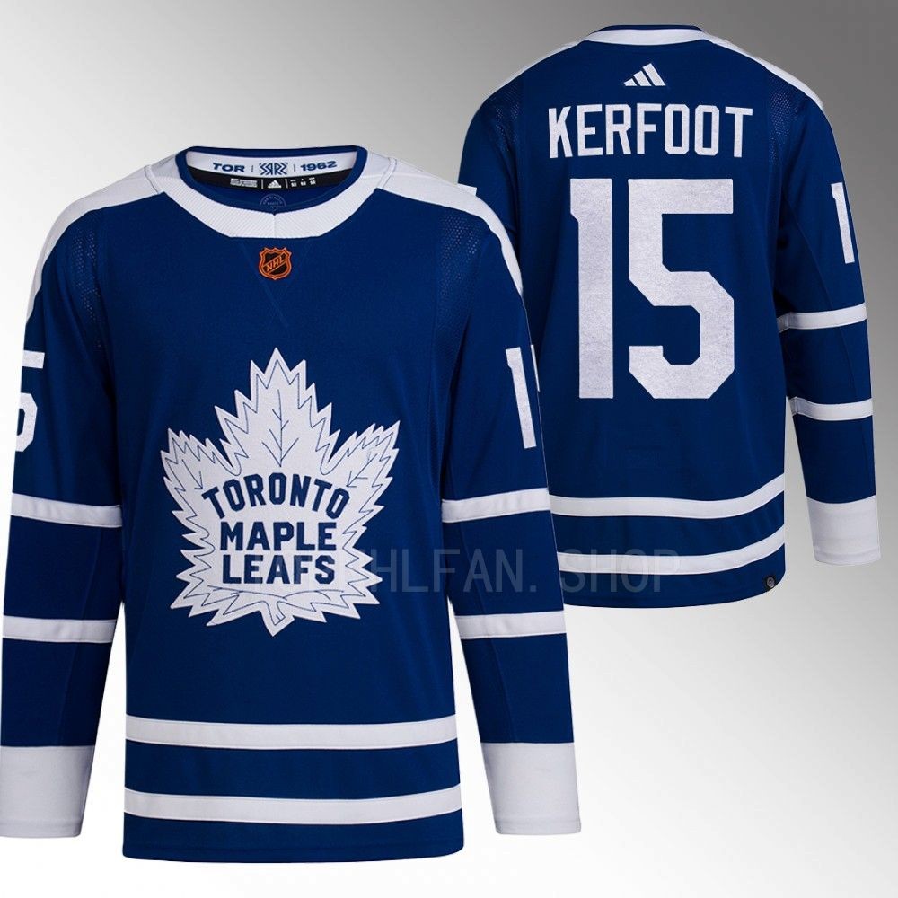 Alexander Kerfoot 2022 Toronto Maple Leafs Blue Reverse Retro 2.0 Authentic Primegreen Jersey