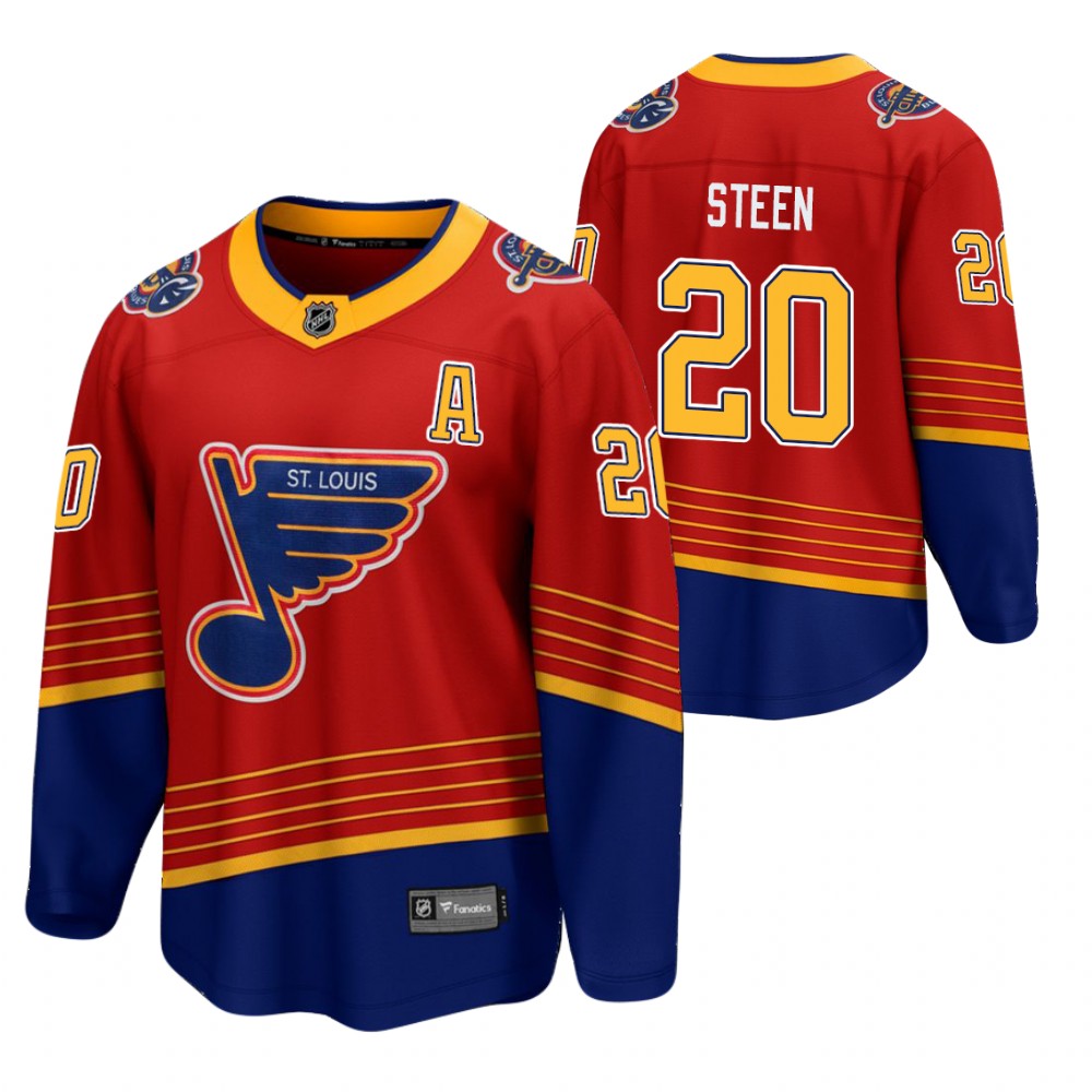 Alexander Steen St. Louis Blues 2021 Reverse Retro Red Jersey Breakaway Player