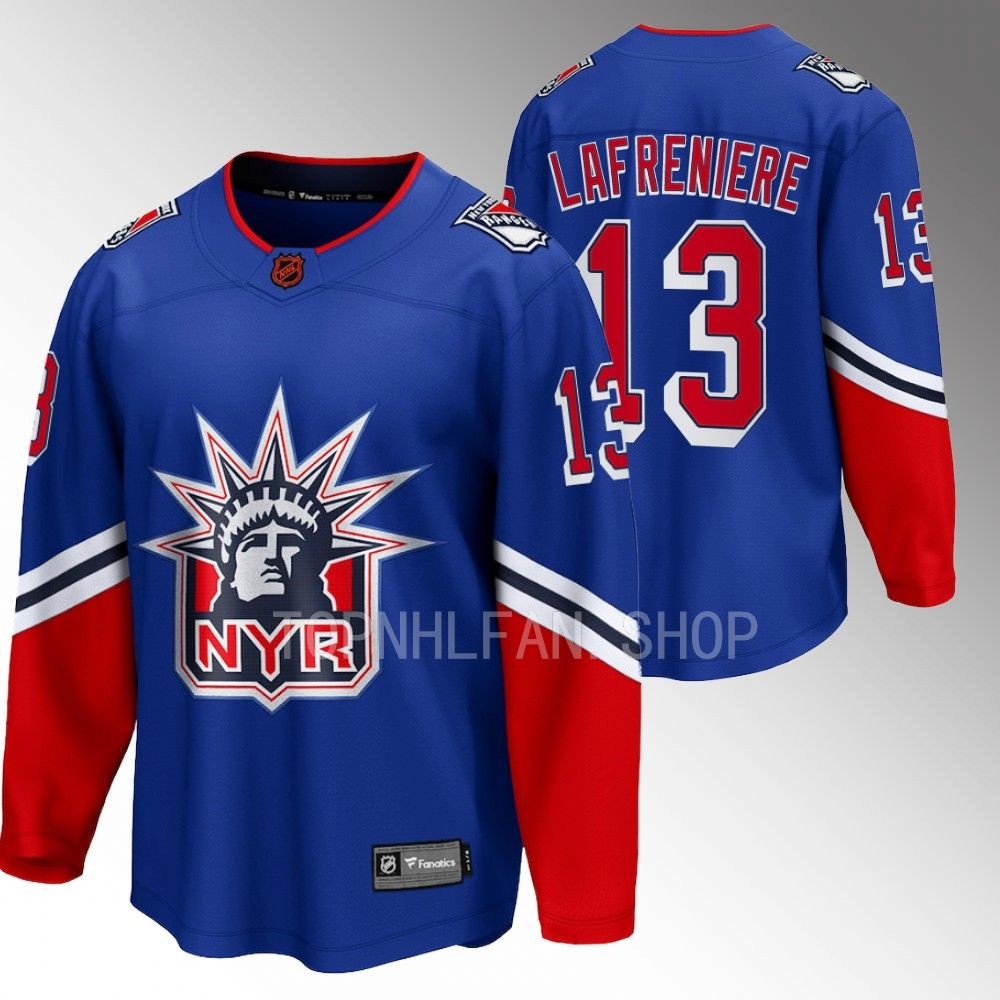 Alexis Lafreniere New York Rangers Special Edition 2.0 Blue Men Jersey Breakaway