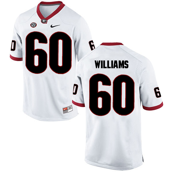 Allen Williams Georgia Bulldogs Men's Jersey - #60 NCAA White Limited Away