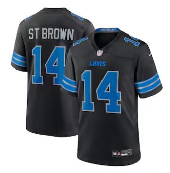 Amon-Ra St. Brown Detroit Lions Nike 2nd Alternate Game Jersey - Black