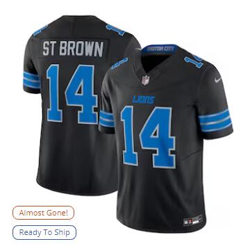 Amon-Ra St. Brown Detroit Lions Nike 2nd Alternate Vapor F.U.S.E. Limited Jersey - Black
