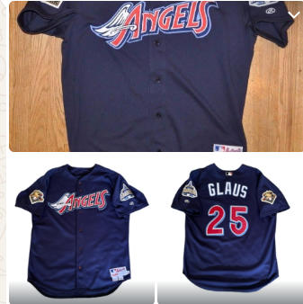 Anaheim Angels 2001 25 GLAUS BASEBALL JERSEY