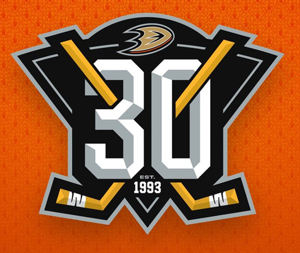 Anaheim Ducks  2023-24 30th Anniversary patch 