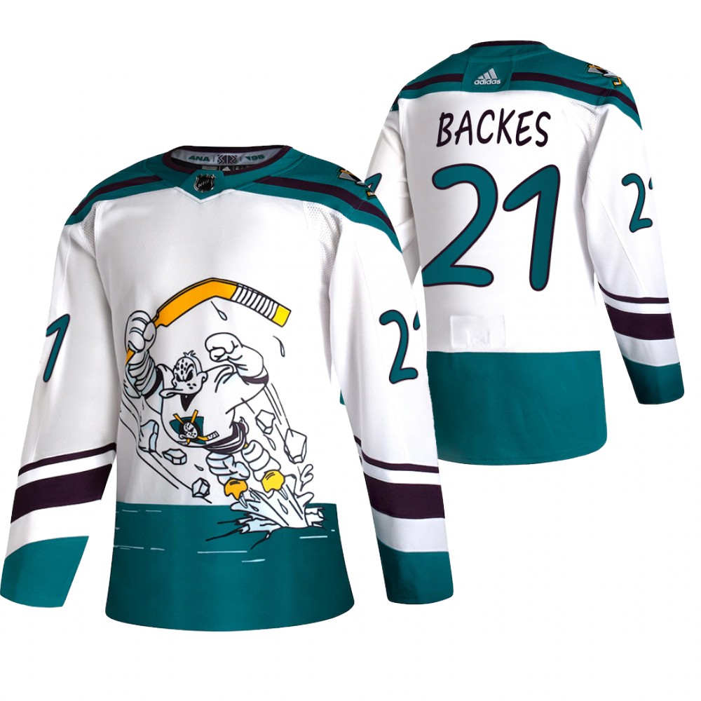 Anaheim Ducks 2021 Reverse Retro David Backes White Jersey Special Edition Authentic
