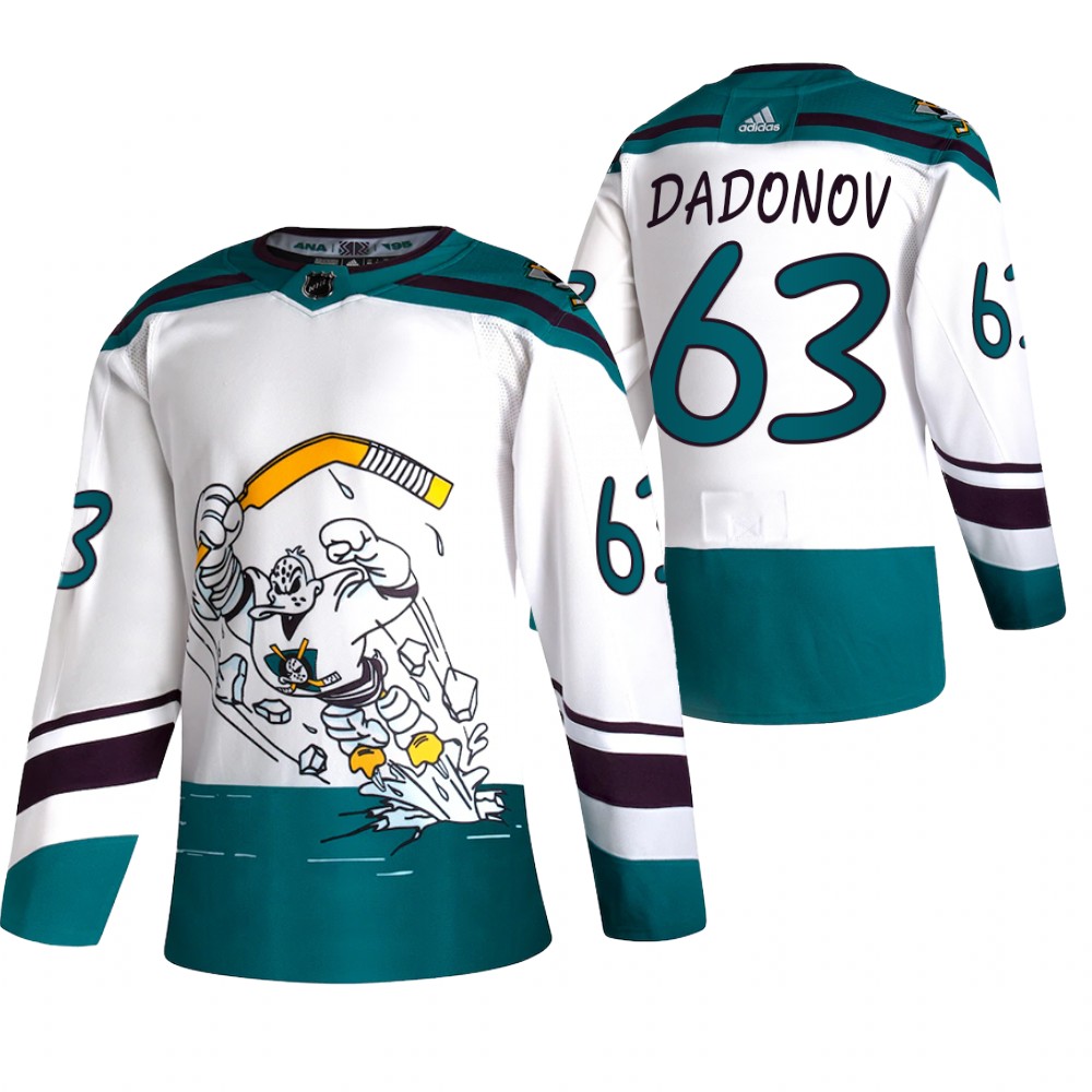 Anaheim Ducks Evgenii Dadonov White 2022 Reverse Retro Authentic Jersey