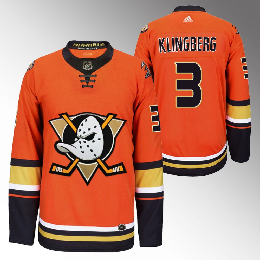Anaheim Ducks John Klingberg Orange Primegreen Authentic Alternate Jersey