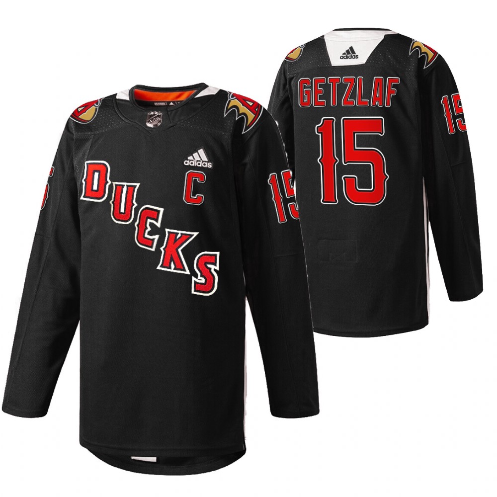 Anaheim Ducks Ryan Getzlaf Black 2022 Angels Night Practice Jersey