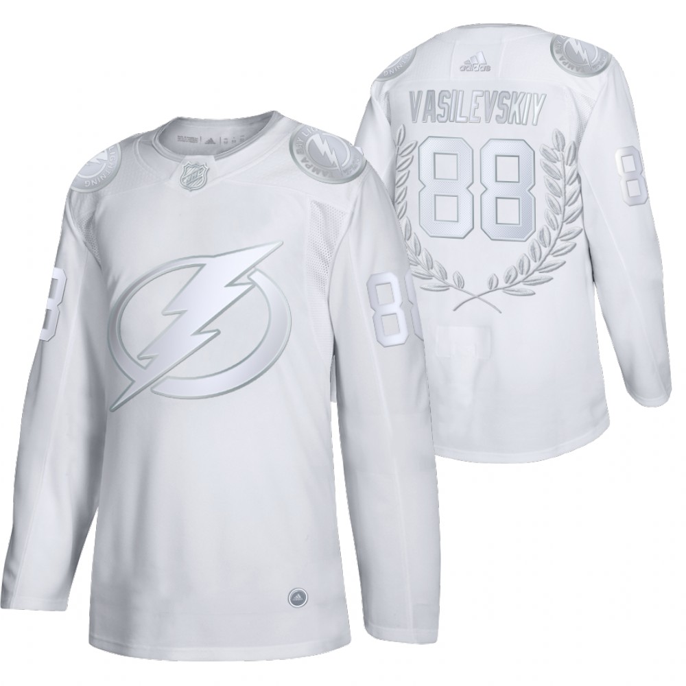 Andrei Vasilevskiy 2020 Vezina Trophy White Lightning #88 Jersey