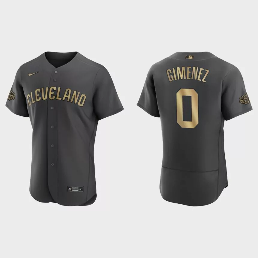 Andres Gimenez Cleveland Guardians 2022 MLB All-Star Game Authentic Jersey – Charcoal