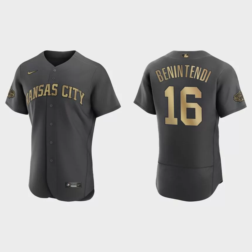 Andrew Benintendi Kansas City Royals 2022 MLB All-Star Game Authentic Jersey – Charcoal
