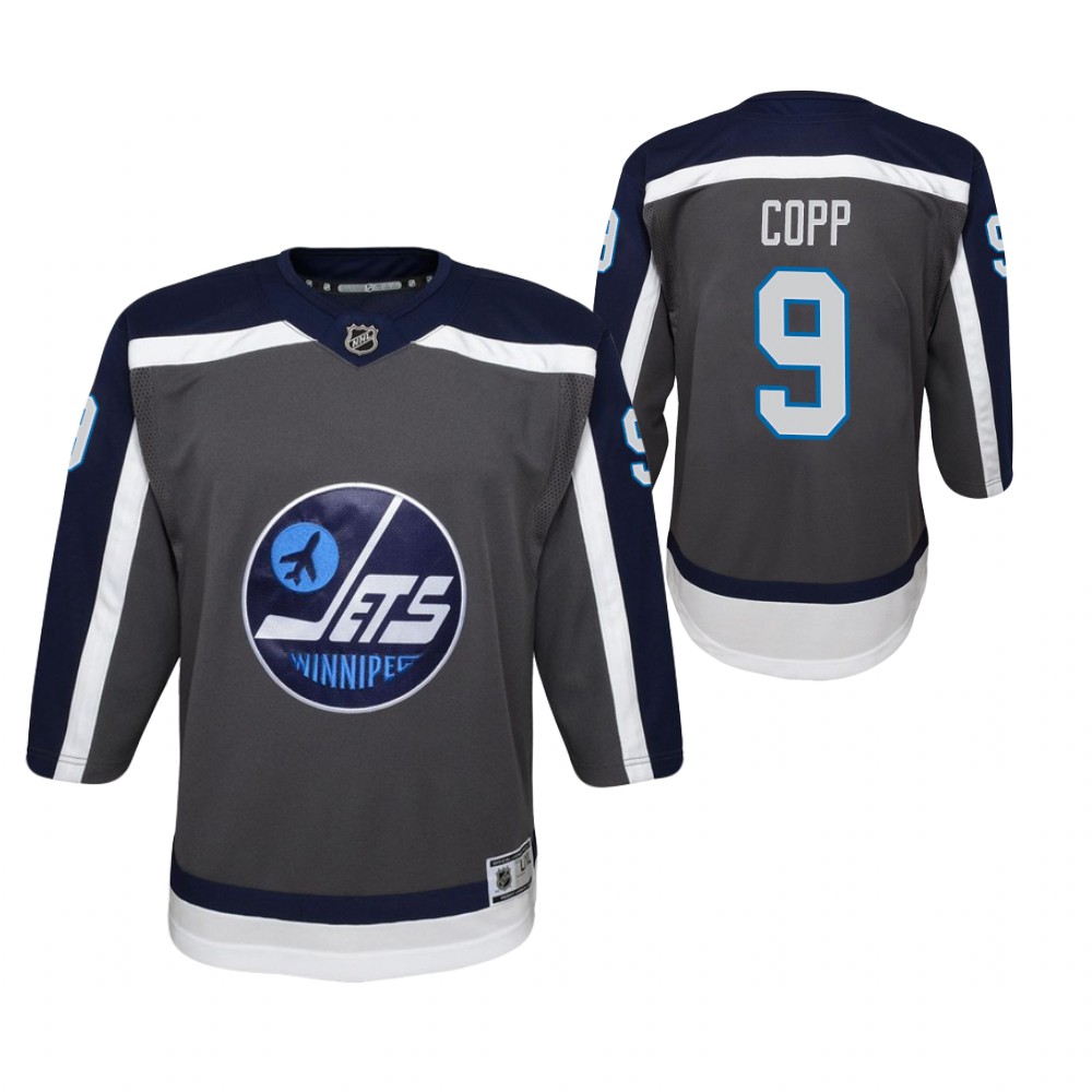 Andrew Copp Winnipeg Jets 2021 Reverse Retro Gray Youth Jersey Replica