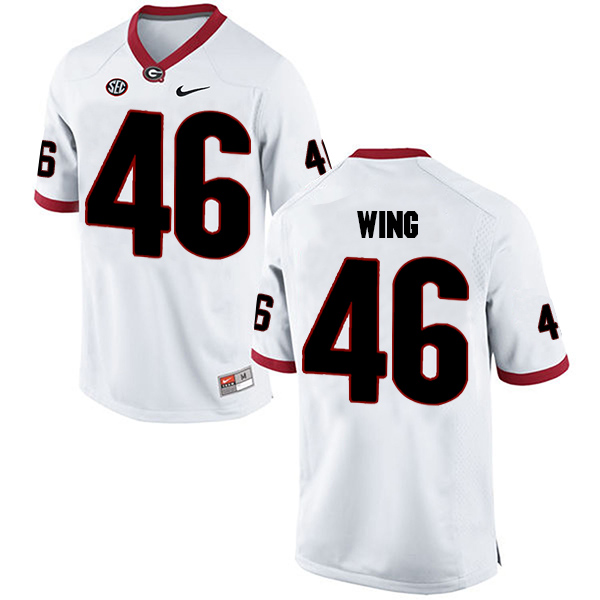 Andrew Wing Georgia Bulldogs Men's Jersey - #46 NCAA White Limited Away