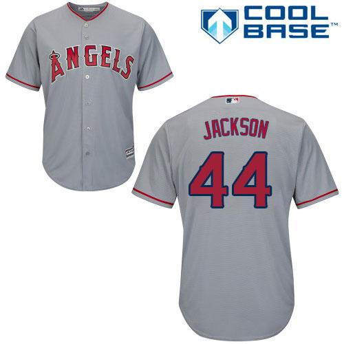 Angels #44 Reggie Jackson Grey Road Women's Stitched MLB Jersey