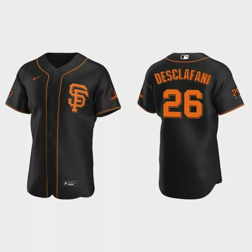 Anthony DeSclafani #26 San Francisco Giants Authentic Alternate Jersey – Black