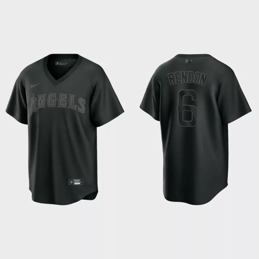 Anthony Rendon Los Angeles Angels Pitch Black Fashion Replica Jersey – Black