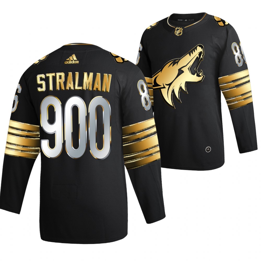 Anton Stralman Arizona Coyotes Black 900 Career Games Jersey Golden Edition
