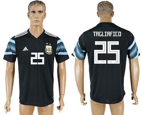 Argentina #25 Tagliafico Away Soccer Country Jersey