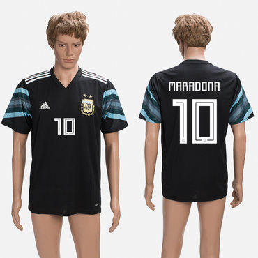 Argentina 10 MARADONA Away 2018 FIFA World Cup Thailand Soccer Jersey