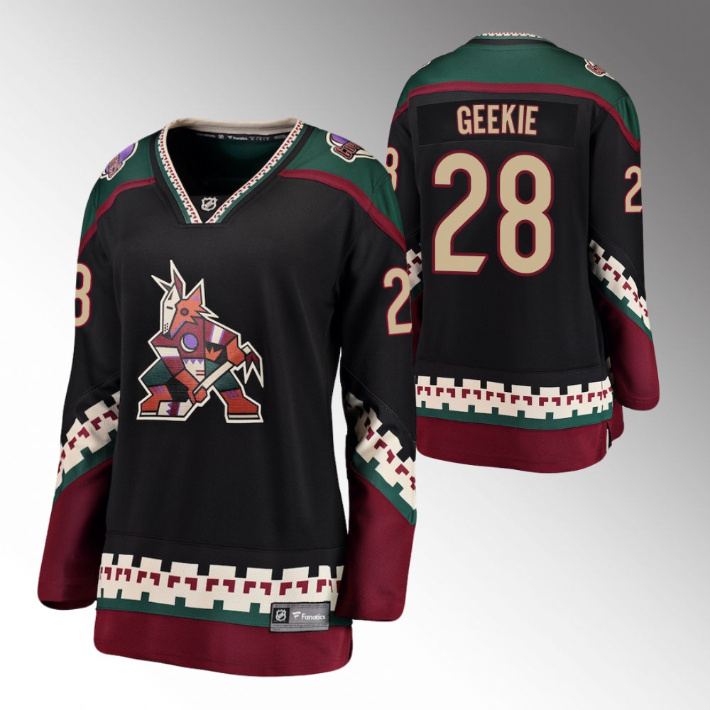 Arizona Coyotes Conor Geekie Women Black Home Jersey