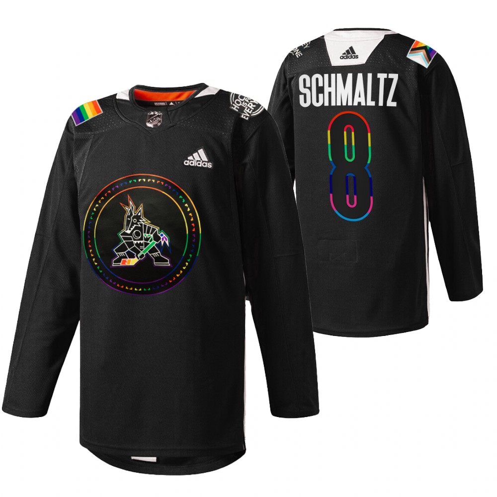Arizona Coyotes Nick Schmaltz Black Pride Night 2022 HockeyIsForEveryone Jersey