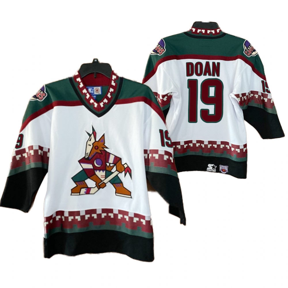 Arizona Coyotes Shane Doan Classic Kachina White Retired number Jersey