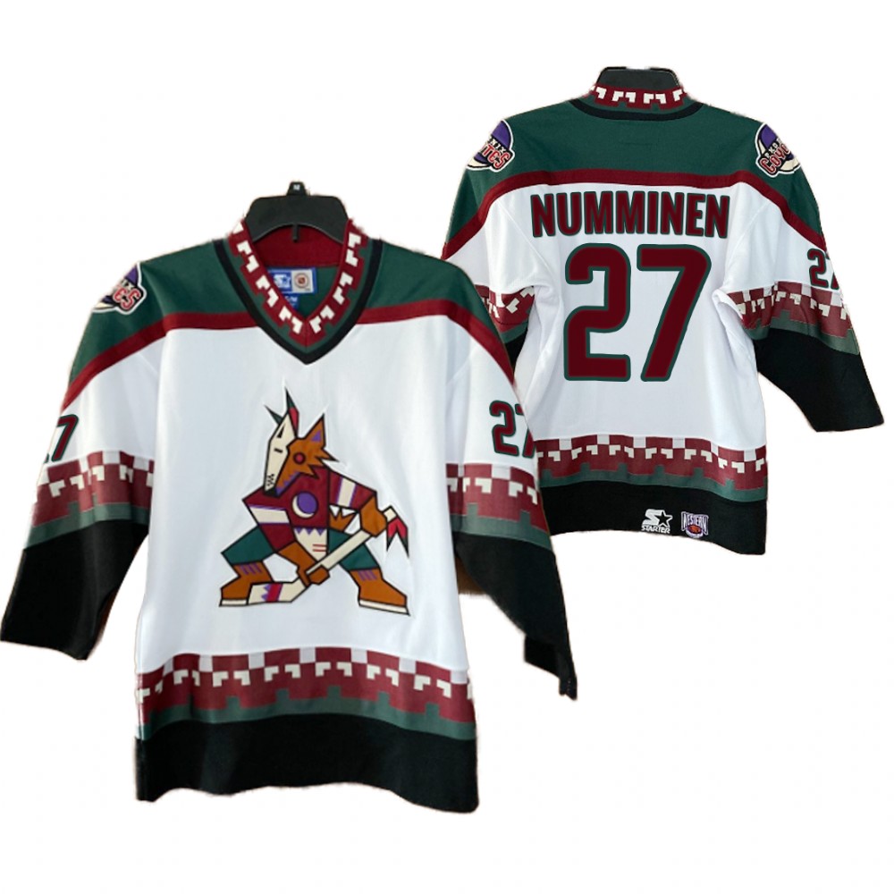 Arizona Coyotes Teppo Numminen Classic Kachina White Ring of Honor Jersey