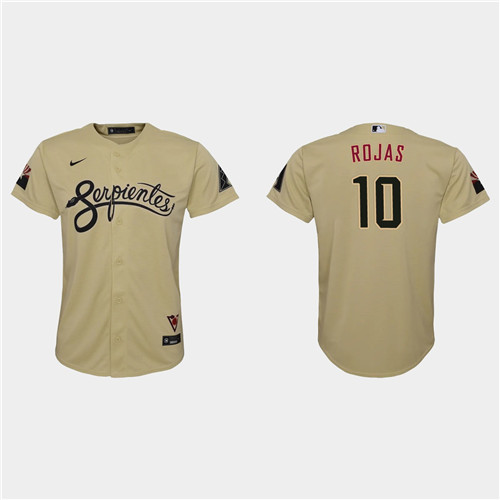 Arizona Diamondbacks #10 Josh Rojas Youth Nike 2021 City Connect MLB Jersey Gold