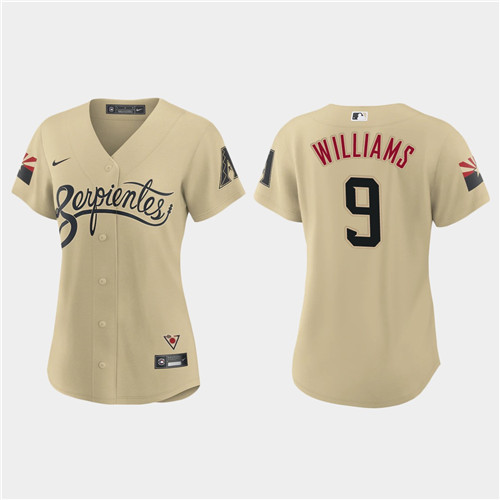Arizona Diamondbacks #9 Matt Williams Women's Nike 2021 City Connect MLB Jersey Gold