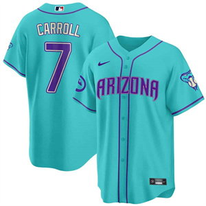 Arizona Diamondbacks 2024 Cool Base   baseball Jersey V2 – All Stitched  Teal #7 Corbin Carroll