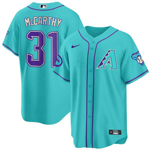 Arizona Diamondbacks 2024 Cool Base   baseball Jersey V2 – All Stitched  Teal Arizona #31 Jake Mccarthy