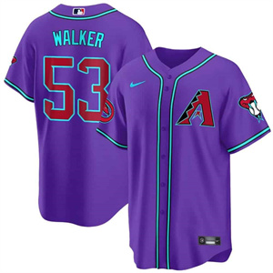 Arizona Diamondbacks 2024 Cool Base   baseball Jersey V2 – All Stitched Purple #53 Christian Walker