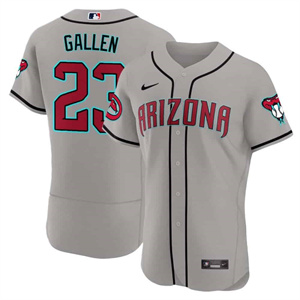 Arizona Diamondbacks 2024 Flex Base baseball  Jersey – All Stitched  Gray Road #23 Zac Gallen