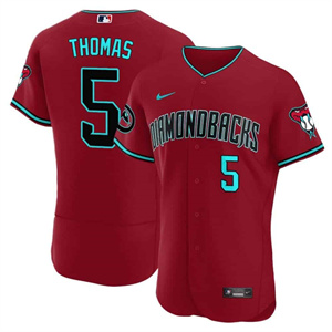 Arizona Diamondbacks 2024 Flex Base baseball  Jersey – All Stitched  Red Alternate #5 Alek Thomas