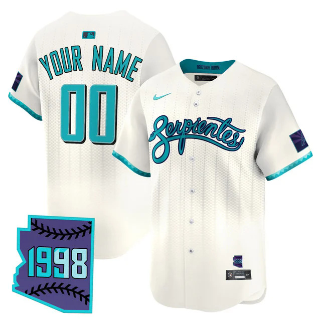 Arizona Diamondbacks 2025 City Connect Vapor Premier Limited Custom Jersey V2 WHITE.webp