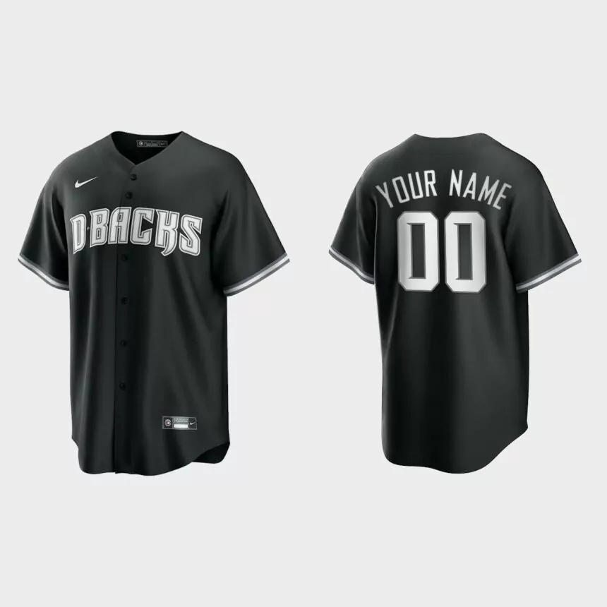 Arizona Diamondbacks Custom 2021 All Black Fashion Replica Jersey – Black White.jpg