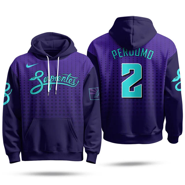 Arizona Diamondbacks Purple for Second “Serpientes” City Connect Hoodie PURPLE #2 GERALDO PERDOMO.webp