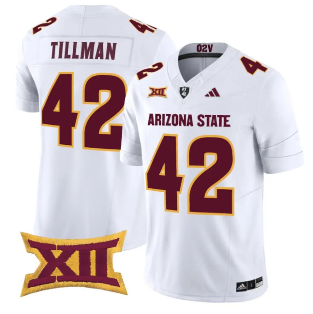 Arizona State Sun Devils #42 Pat Tillman 2025 XII White Football Game Jersey 