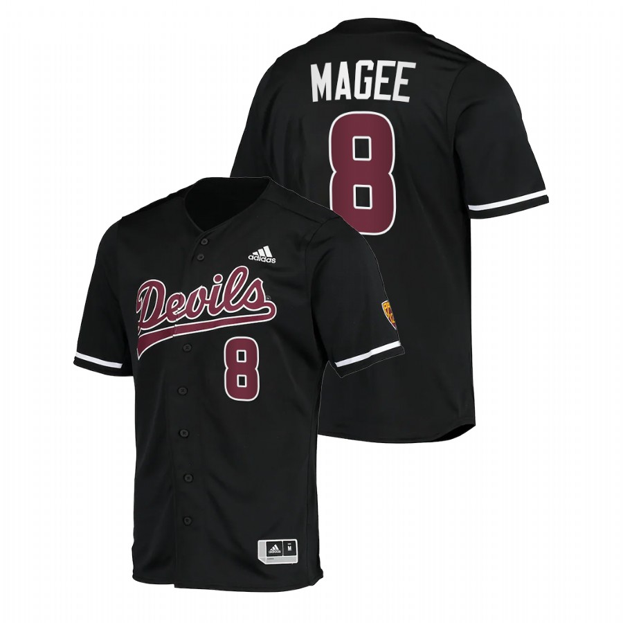 Arizona State Sun Devils Cam Magee Men Black College Baseball Replica Jersey