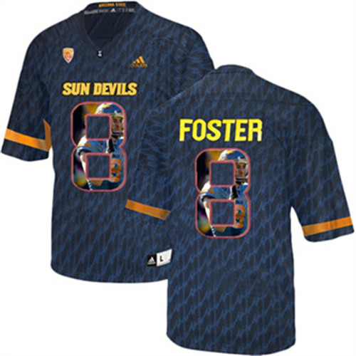 Arizona State Sun Devils D. J. Foster Black Printing Player Portrait Football Jersey