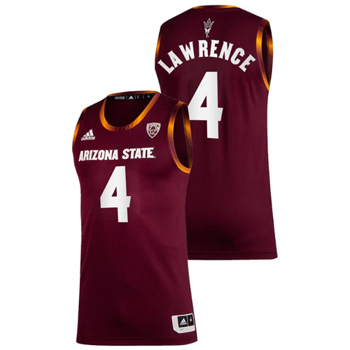 Arizona State Sun Devils Kimani Lawrence College Basketball Maroon Jersey Men